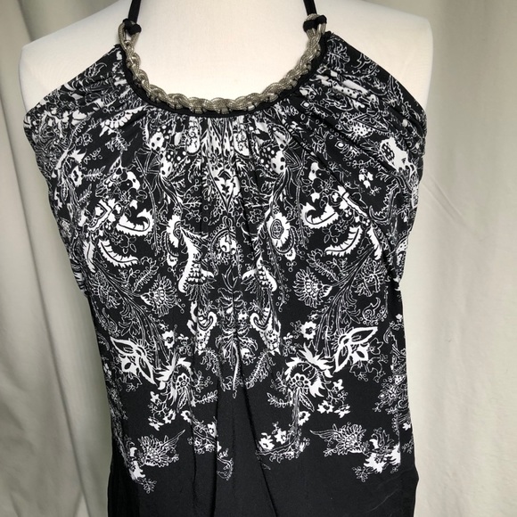 Black and White Market Halter Top - Picture 1 of 3